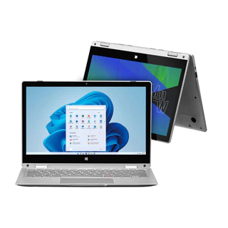 Notebook Tablet 2 em 1, Windows 11, Intel Celeron, 4GB RAM, 128GB, Tela 11,6 Touch Screen, 1TB na Nuvem - PC281