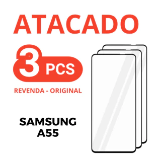 Kit 3 Película De Vidro Temperado 3D Samsung A55 + NF