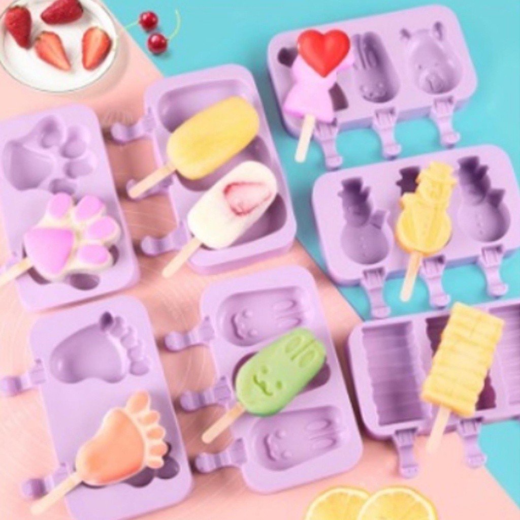 Molde Para Picolé Frutas Forma Silicone