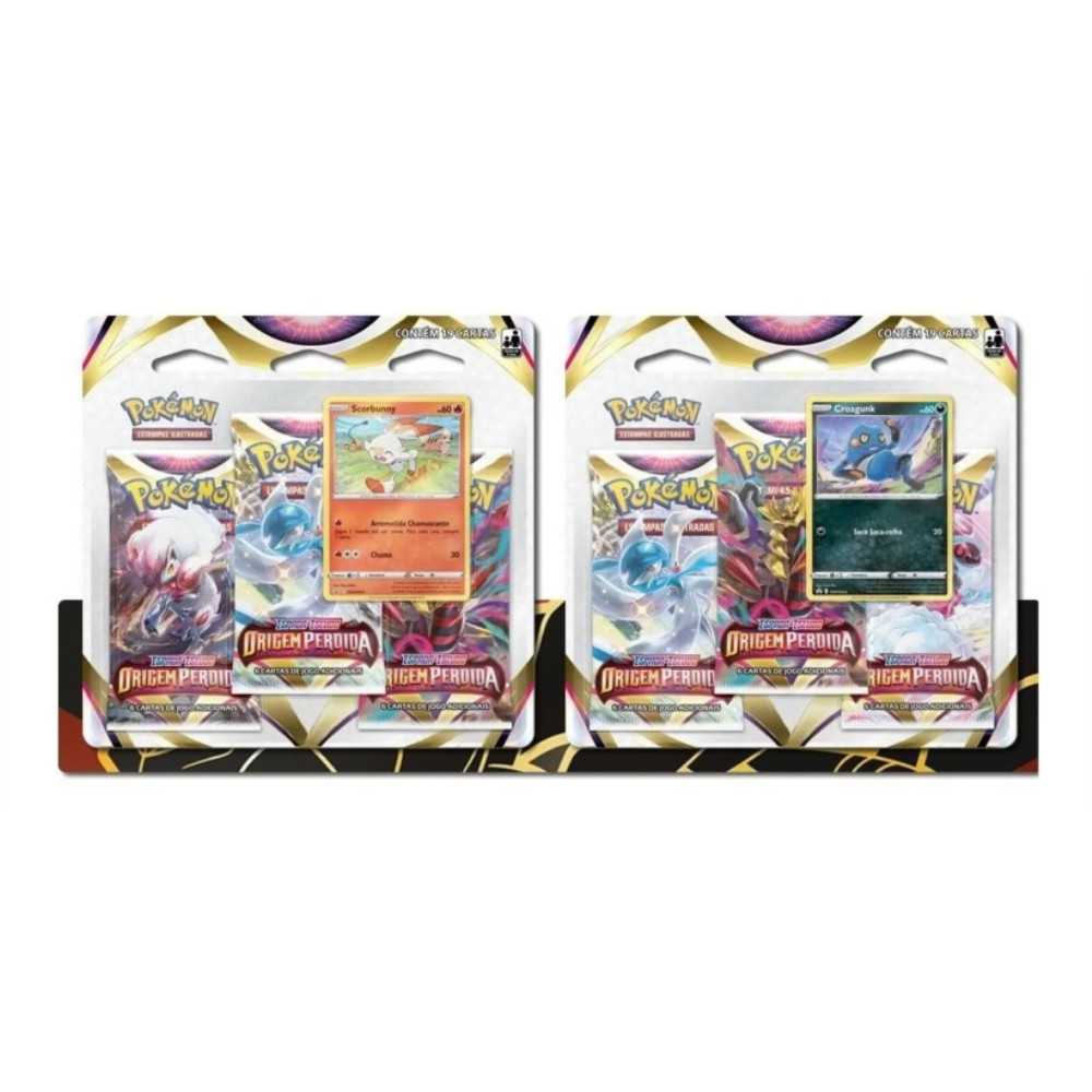  Pokémon Blister Triplo EE11 Croagunk + Scorbunny