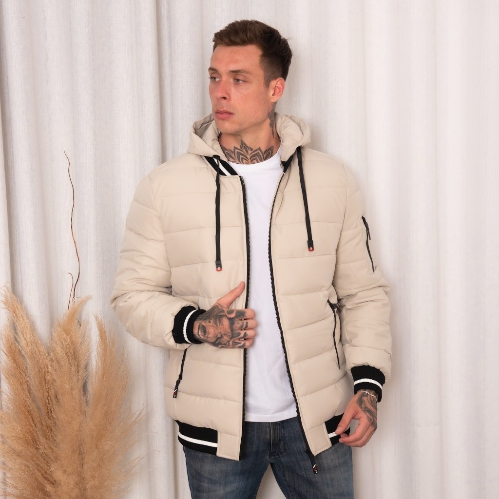 bobojaco jaqueta masculino moda com capuz novo jovem continue quente aquecido corta vento