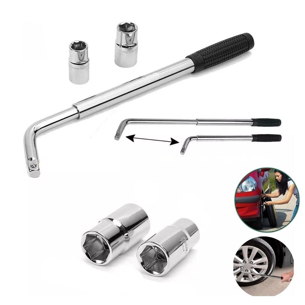 Chave de Roda L Telescópica Extensiva 17 19 21 23mm Giro 360 Tech One