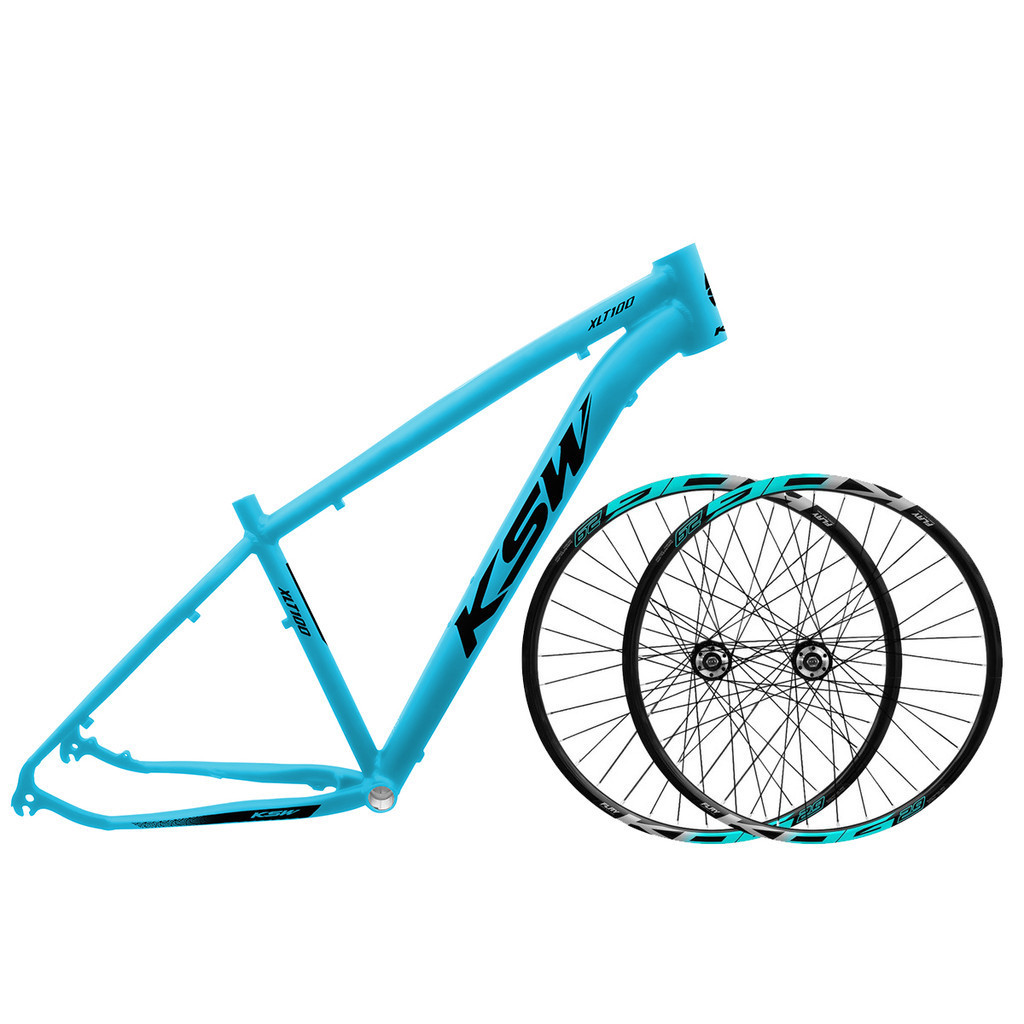 Quadro MTB Aro 29 KSW XLT 100 + Par Roda Aro 29 KOG Rosca