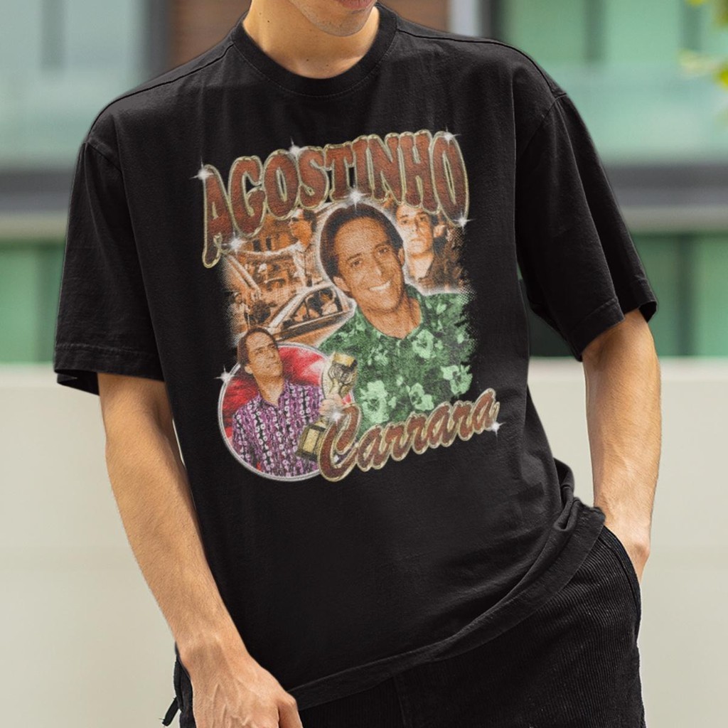 Camiseta Básica Agostinho Serie Meme Carrara Grande Familia