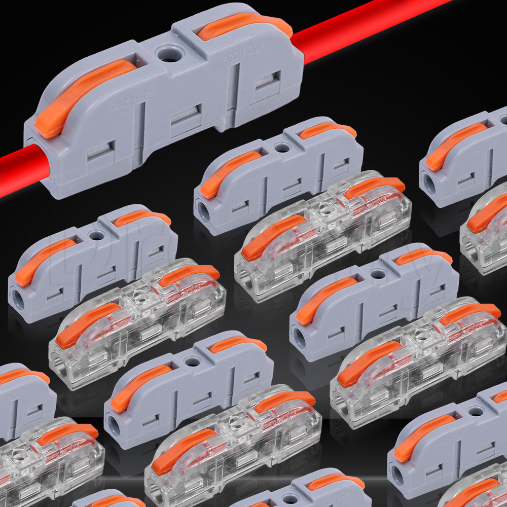 Terminal Compacto-De Emenda De Mola 5Pcs-Conectores Rápidos De Fio ...