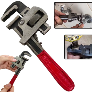 Grifo Chave Americana 10" Polegadas P/Cano Tubo Encanador Mordente Hidraulico Aço Profissional 250mm