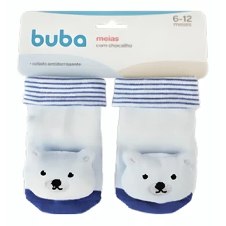 Meias Antiderrapante Com Chocalho Urso 14485 Buba