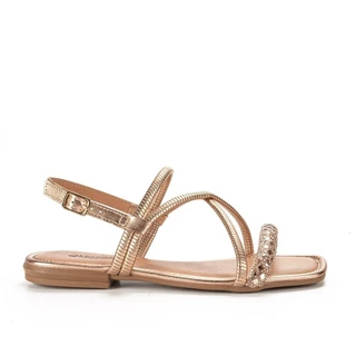 Sandália Feminina Mississipi Rose Metalizado Pedraria Casual