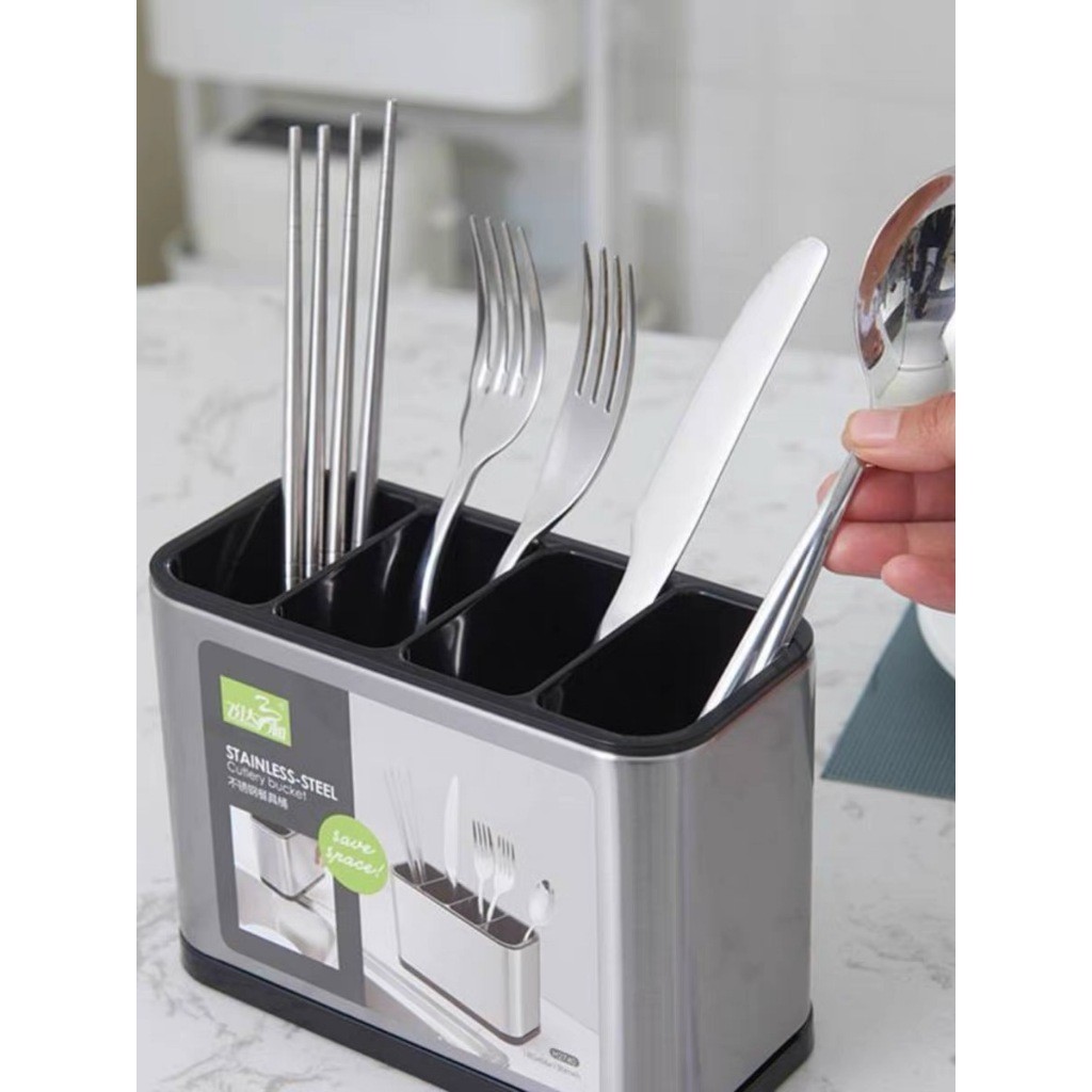 Porta Talheres Escorredor Aço Inox Vazado Pia Cozinha | Shopee Brasil