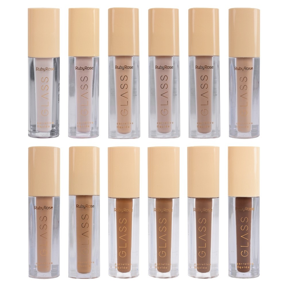Corretivo Líquido Facial Glass Ruby Rose Efeito Natural Aveludado 5ml