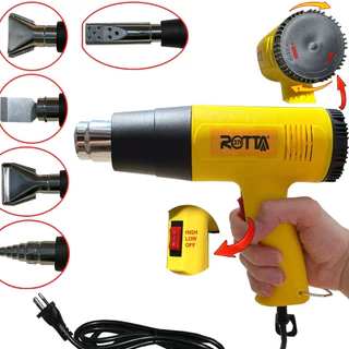 Soprador Térmico 2000W 400 a 600ºC + 6 Bicos ROTTA-3328