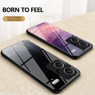 Para Xiaomi Redmi Note 13 Pro Plus 5G Caixa Gradiente De Vidro Estrelado Note13Pro + 5G Tampa Traseira Da Do Telefone