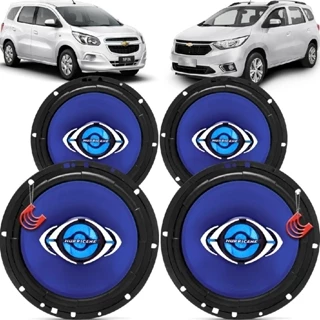 Kit Alto Falantes Dianteiros e Traseiros Chevrolet Spin 2013 até 2020 - Hurricane Class 520w em Oferta na Shopee