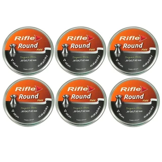 6x Chumbinho/Espingarda 7.62mm Rifle 100un Round 45.68gr