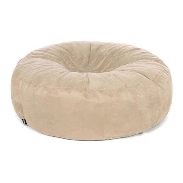 Puff Cama Redondo Suede 120x40 Com Enchimento Sala