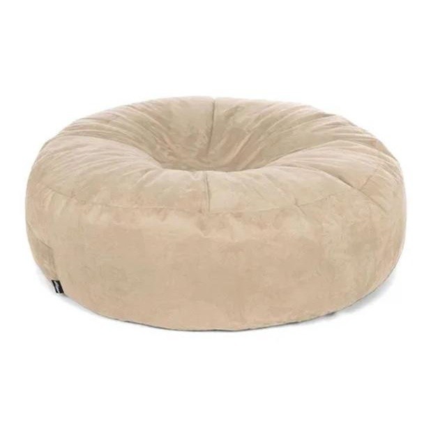 Puff Cama Redondo Suede 120x40 Com Enchimento Sala