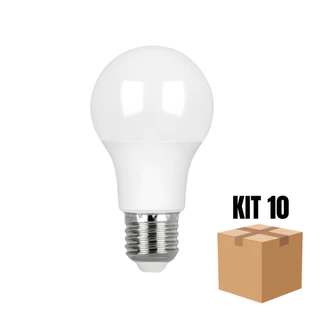 Kit 10 Lâmpada Led Bulbo 15W E27 Bivolt Iluminação Escritório Branco Frio 6500K Neutro 4000K Alta Qualidade Econômica