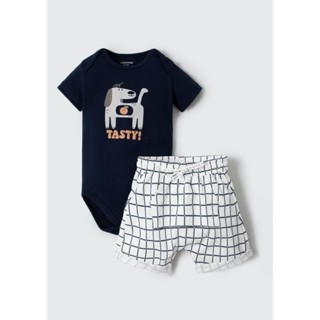 Conjunto Bebê Menino Body Com Shorts Xadrez Hering Kids