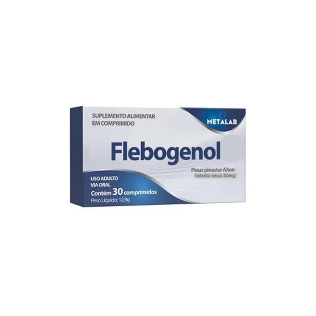 Flebogenol Com 30 Comprimidos = Flebon | Shopee Brasil