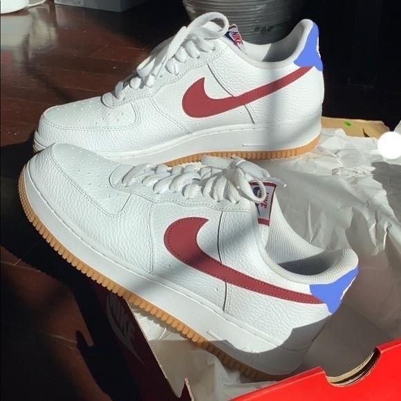 Tenis Air Force Nike Air force one bicolor Unissex Branco nude