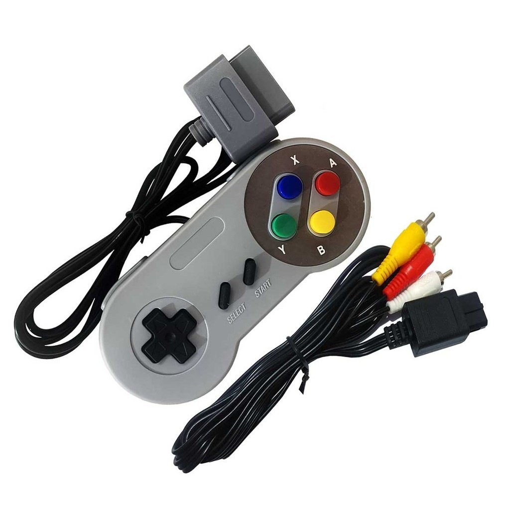 KIT 1 CONTROLE 1 CABO SUPER NINTENDO FAT BABY E FAMICOM | Shopee Brasil