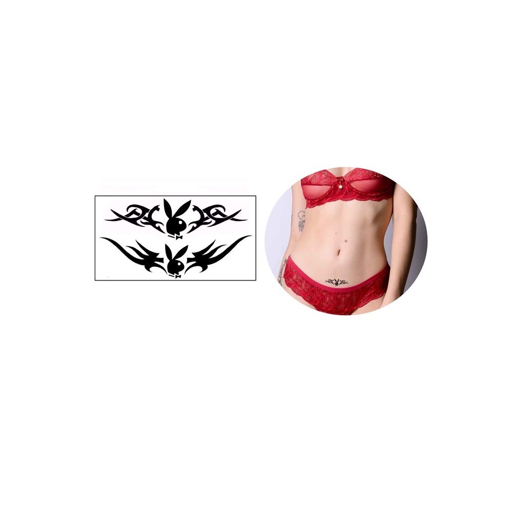 Tatuagem temporária tribal Playboy coelho sexy | Shopee Brasil