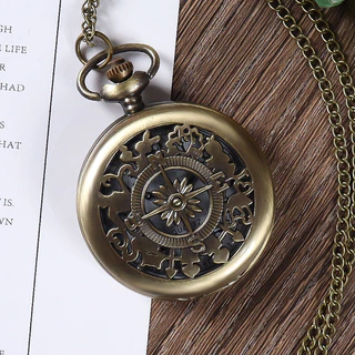 Relógio de Bolso Grande Relógio Retro Flip Romano Polido Relógio Estudantil de Quartzo Relógio Eletrônico de Parede Colar 1856