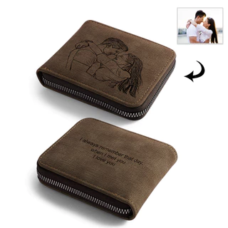 Foto Carteira Personalizada Carteira Masculina Com Ziper Para Carteira Masculina Couro Multi-Cartão Carteira Personalizada Com Foto Carteira Com Ziper Masculina Presente Namorado Para Homem