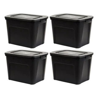 Kit 4 Caixas Organizadoras Ecobox 80L Preta