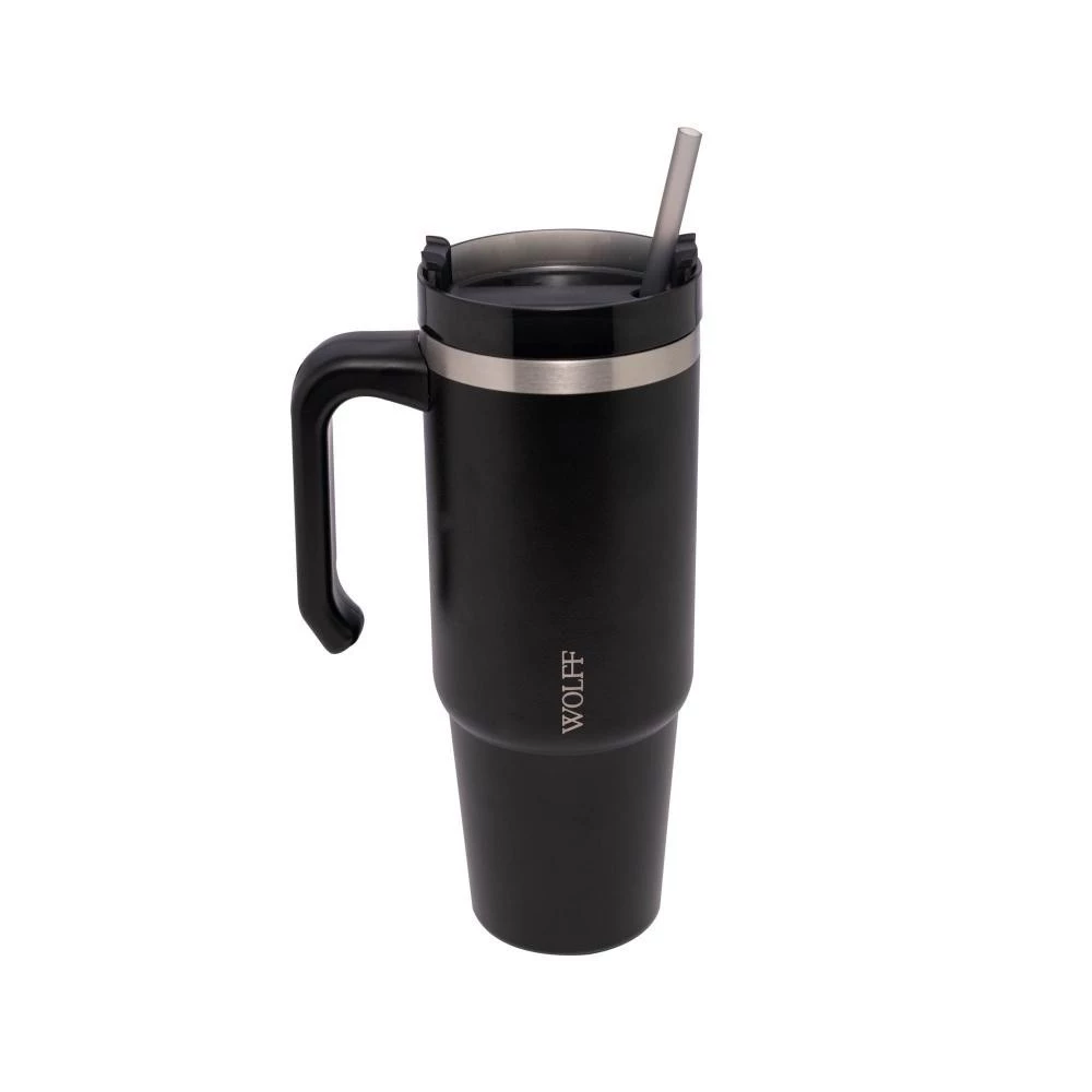 Caneca Térmica Wolff SlimTerm Dupla Parede Preta 890ml