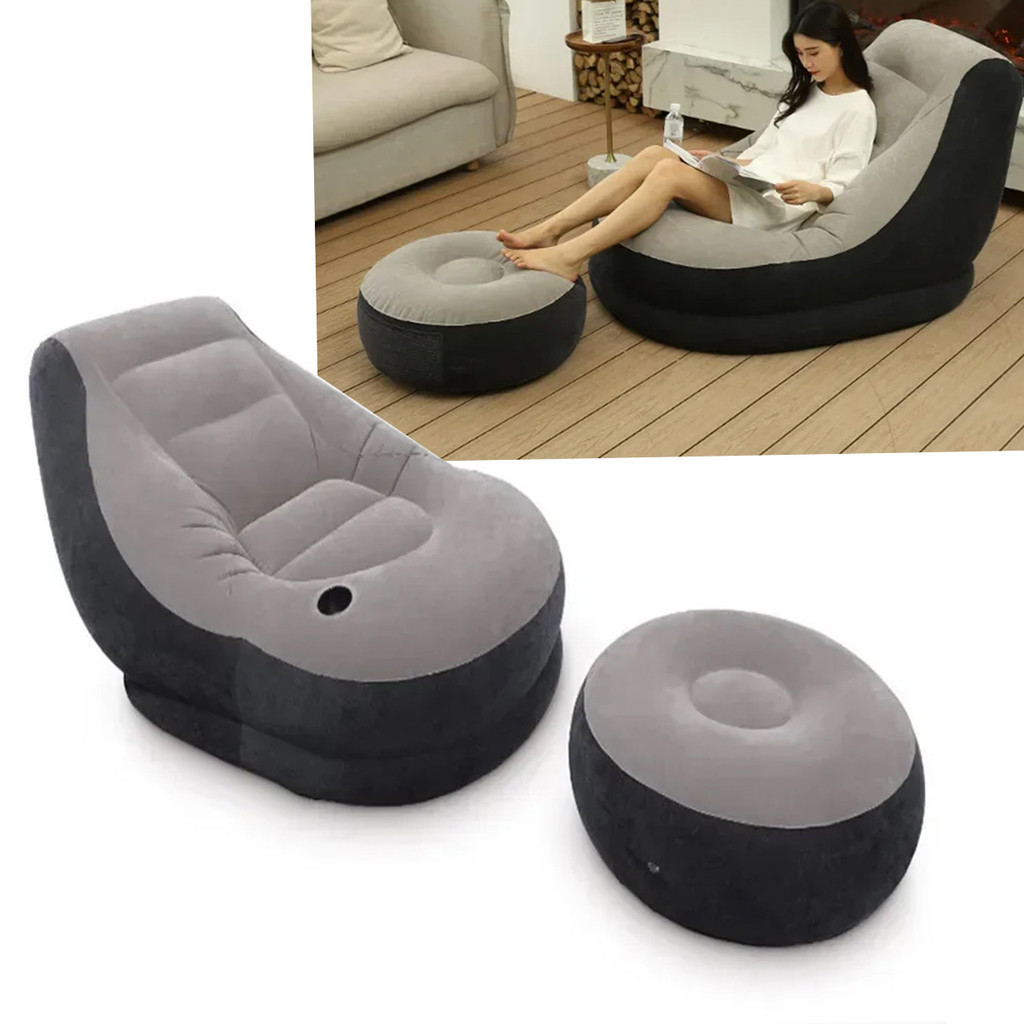 Poltrona Puff Sofa Inflavel Pufe Confortavel Porta Copo Relaxante ...