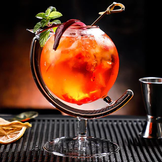 luckyeo Cocktail Criativo Taças De Bolhas Em Forma De Globo De Vidro Taça Slanted Mari Cup De Vinho Transparente