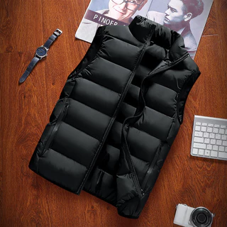 6XL Colete Masculino À Prova De Vento Casaco Sem Mangas Quentes