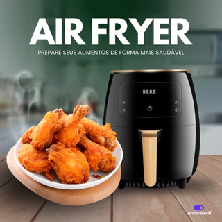 4.5 Litros Fritadeira Eletrica 1400w Air Fryer elétrica Sem Oleo Facil Rapido envio rápido