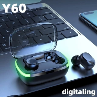 Fone De Ouvido Y60 Bluetooth 5.1 Sem Fio Estéreo Hifi Esportivo À Prova D'água Auxílio Auditivo em Oferta na Shopee