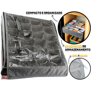 Organizador Multiuso Gavetas Para Roupas Íntimas Meias Gravatas Tipo Colmeia Dobrável 24 Divisórias