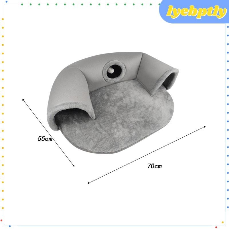 Cama Caverna Gato NATUYA - Feltro, Com Bola, Para Gatos Até 10kg