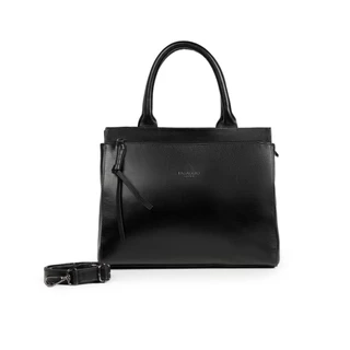 Bolsa de Ombro Feminina de Couro Grande Soft Preta