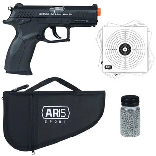 PISTOLA DE PRESSÃO CO2 WINGUN ROSSI W129 SLIDE METAL 4.5MM + PRO 05
