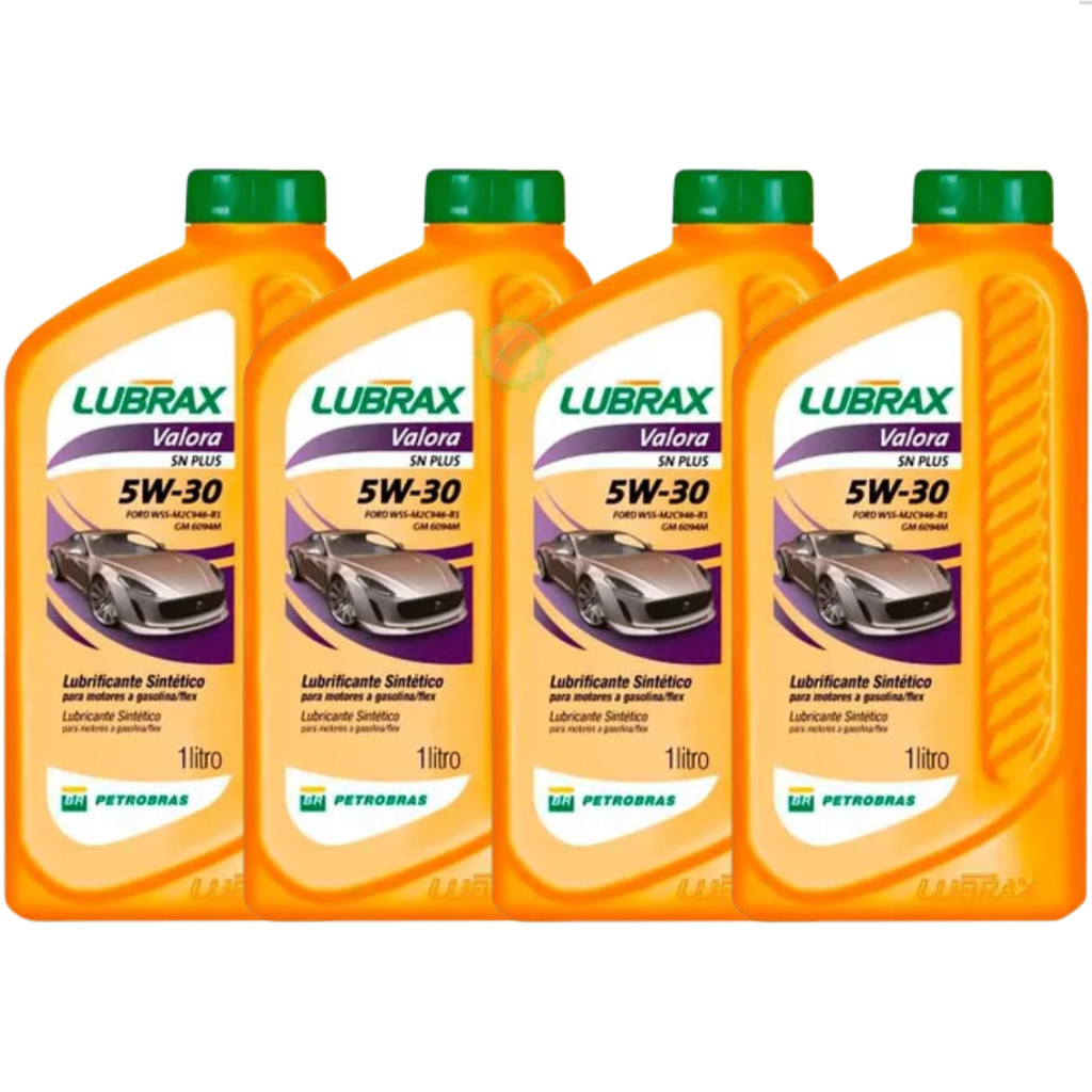 Kit 4 Oleo Motor Lubrax Valora 5w30 Sintético 1lt Ônix 1.0/1.4 (2012 a ...