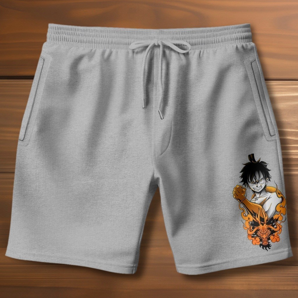 Short Basica Luffy Dragão 100% Algodao Short BPJ2 IPJ2