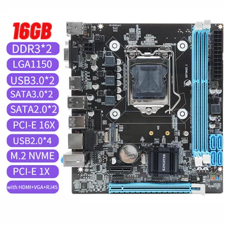 Placa Mãe I3 I5 I7 Lga 1150 H81 Ddr3 M2 Nvme Lan Giga Usb 3.0 Cor Preto
