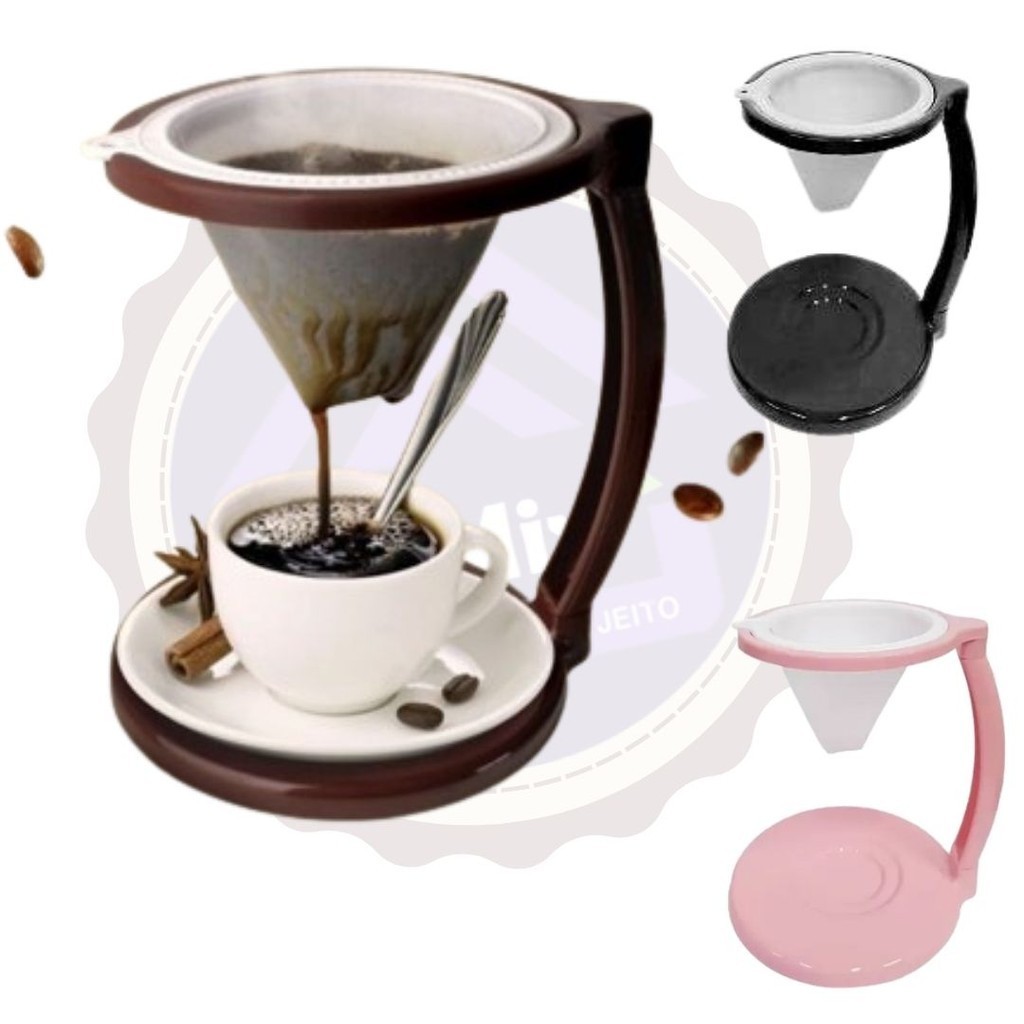 Mini Coador Conjunto Café Prático Suporte Desmontável Filtro | Shopee ...
