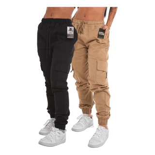 Kit 2 Calças Cargo Jogger Jeans Feminina Com Elástico