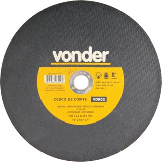 Disco de corte para meta 300 x 3,2 x 25,40 mm - VDR02 - Vonder