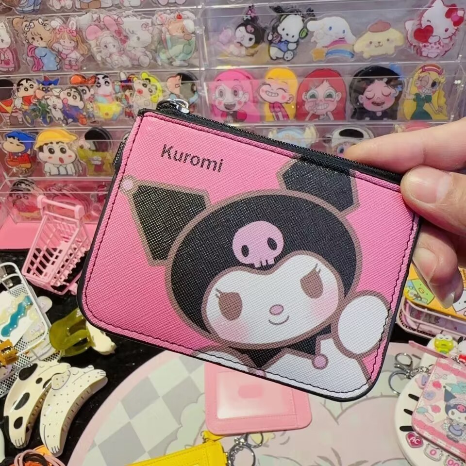 Sanrio Kawaii Carteira Hello Kitty Melody Kuromi Canela Feminina Anime  Crianças Pu Porta-Cartões Meninas | Shopee Brasil