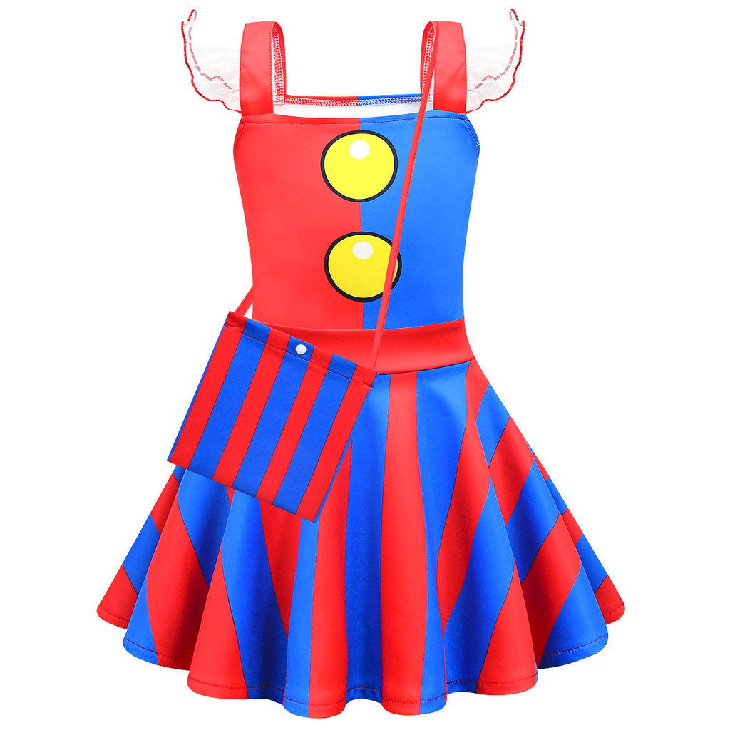 Anime O Incrível Circo Digital Pomni Vestido De Verão Para Crianças  Bonitinho Ragatha Role Play Nightdress Halloween | Shopee Brasil