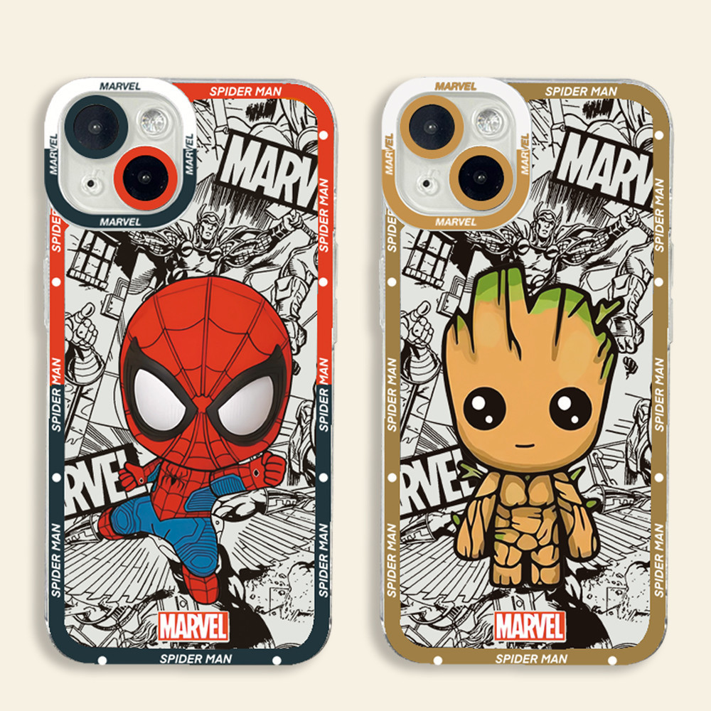 Capa Macia Para Samsung Galaxy A05 A05S A54 A04 A04S A14 A34 A50 A30 A53 A31 A23 A15 A35 A52 A20 A71 A32 A10 A03 A13 A30S A20S A25 A11 A12 A10S Homem Aranha De Desenho Animado