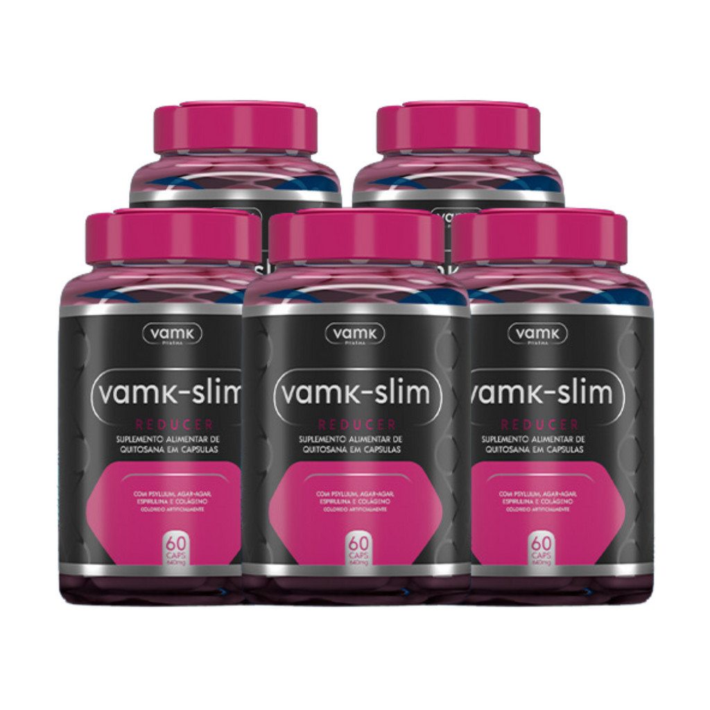 Kit 5 Vamk-slim Suplemento Alimentar 60 Capsulas | Shopee Brasil