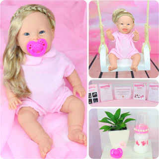 Bebê Reborn Boneca Brinquedo Infantil Menina Barata Com Acessórios Siliconada